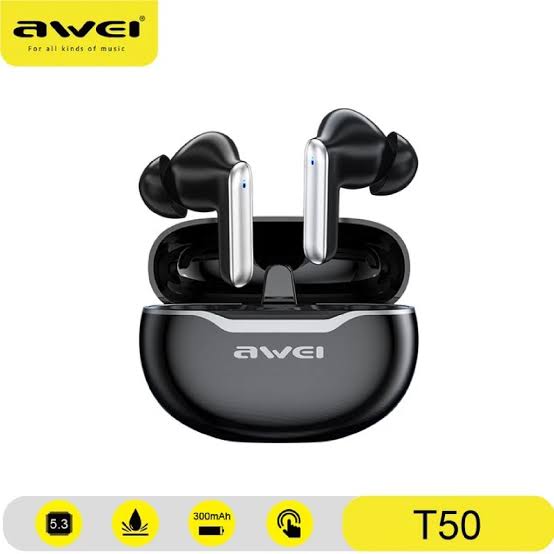 Awei T50 Wireless Headphones Bluetooth 5.3 Earbuds With