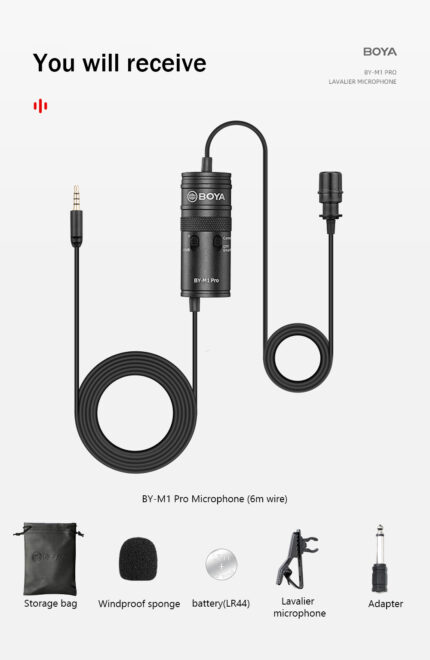 BOYA BY-M1 Pro Universal Lavalier Microphone